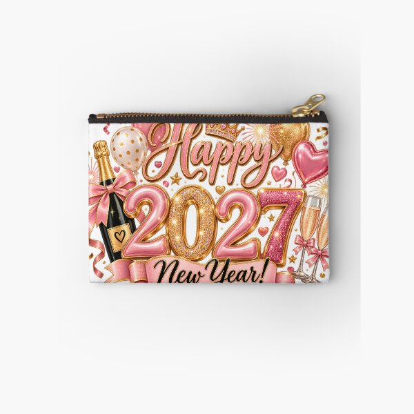 Item preview, Pink & Gold Happy New Year 2027 designed and sold by TinyWeird.