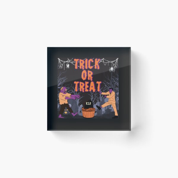 Item preview, Trick or Treat Halloween Clipart, Funny Zombie Halloween Art, Spooky Graveyard Illustration, Halloween Party Design designed and sold by MariMarArt.