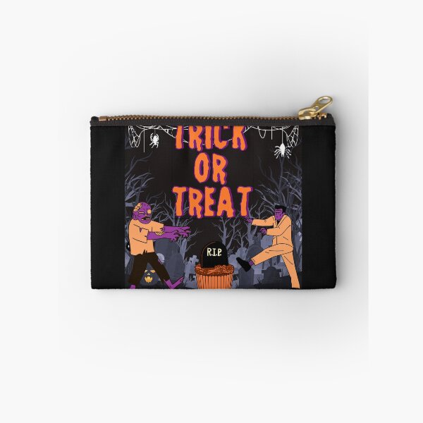 Item preview, Trick or Treat Halloween Clipart, Funny Zombie Halloween Art, Spooky Graveyard Illustration, Halloween Party Design designed and sold by MariMarArt.