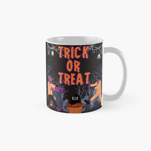 Item preview, Trick or Treat Halloween Clipart, Funny Zombie Halloween Art, Spooky Graveyard Illustration, Halloween Party Design designed and sold by MariMarArt.