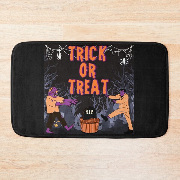 Item preview, Trick or Treat Halloween Clipart, Funny Zombie Halloween Art, Spooky Graveyard Illustration, Halloween Party Design designed and sold by MariMarArt.