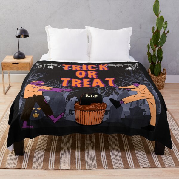 Item preview, Trick or Treat Halloween Clipart, Funny Zombie Halloween Art, Spooky Graveyard Illustration, Halloween Party Design designed and sold by MariMarArt.