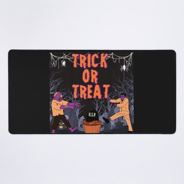 Item preview, Trick or Treat Halloween Clipart, Funny Zombie Halloween Art, Spooky Graveyard Illustration, Halloween Party Design designed and sold by MariMarArt.