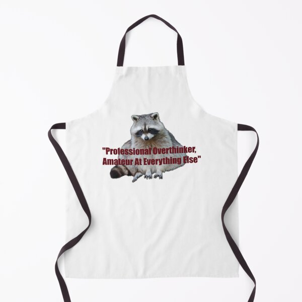 Item preview, Professional Overthinker, Amateur At Everything Else, raccoon meme designed and sold by CloudyPress.