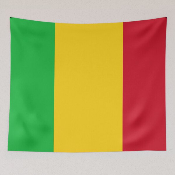 Aperçu de l'œuvre Drapeau vintage du Mali - Style rétro vieilli créée et vendue par youngVl.