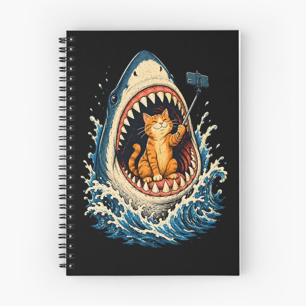 Item preview, Orange Cat Selfie Inside Shark designed and sold by palaco210.