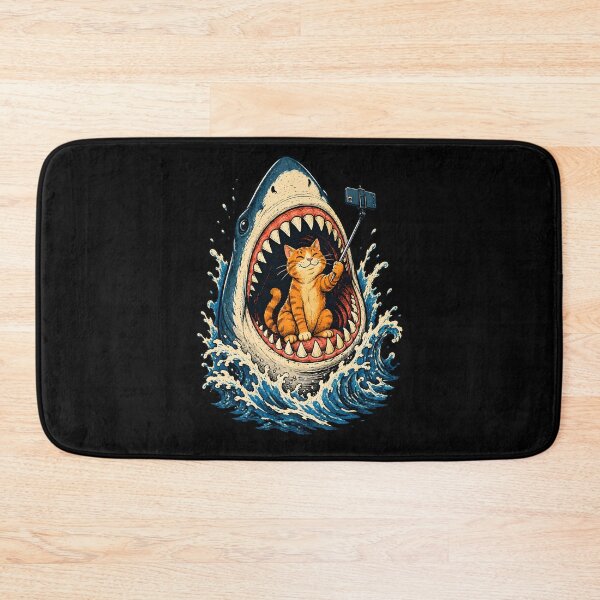 Item preview, Orange Cat Selfie Inside Shark designed and sold by palaco210.