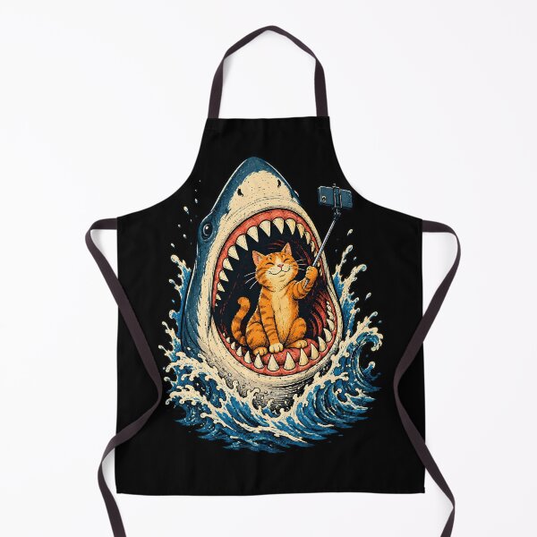 Item preview, Orange Cat Selfie Inside Shark designed and sold by palaco210.