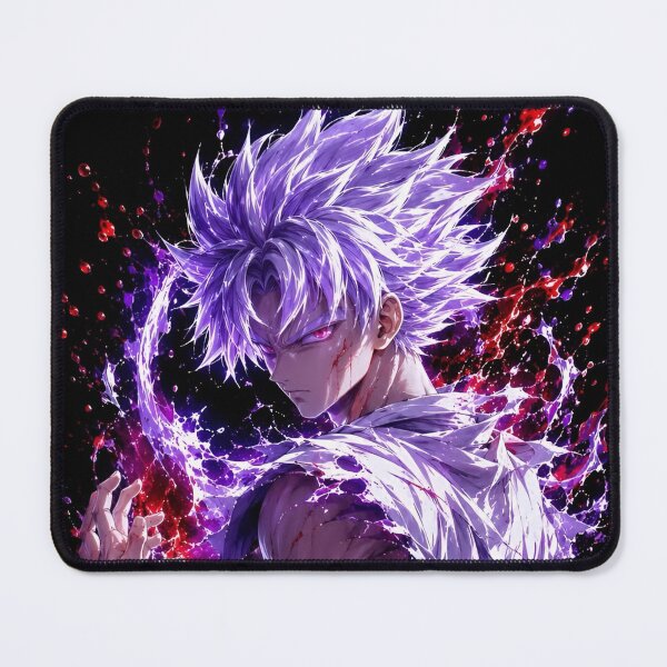 Item preview, Purple Flame Anime Warrior – Crimson Energy Superpowered Fighter Artwork designed and sold by Dyan4.
