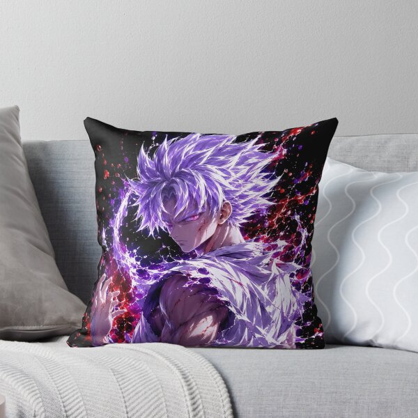 Item preview, Purple Flame Anime Warrior – Crimson Energy Superpowered Fighter Artwork designed and sold by Dyan4.