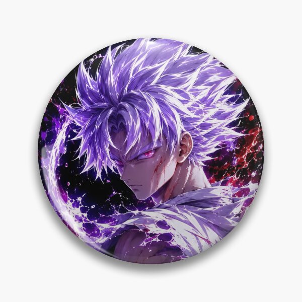 Item preview, Purple Flame Anime Warrior – Crimson Energy Superpowered Fighter Artwork designed and sold by Dyan4.