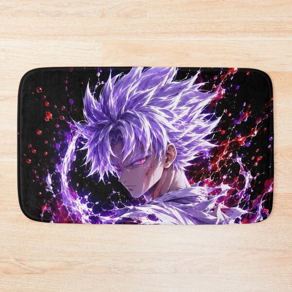 Item preview, Purple Flame Anime Warrior – Crimson Energy Superpowered Fighter Artwork designed and sold by Dyan4.
