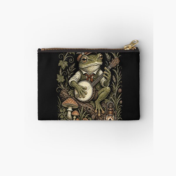 Item preview, Retro Frog Playing Banjo Vintage Cottagecore Wildflower designed and sold by BestCoolStuff.
