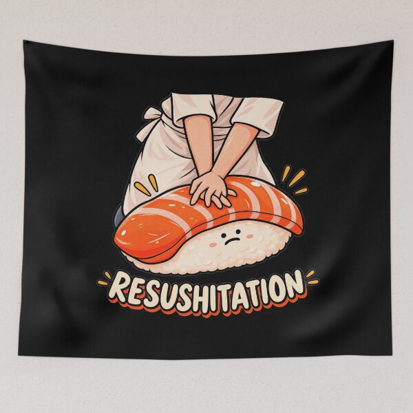 Item preview, Resushitation Funny Sushi CPR designed and sold by DogLord.