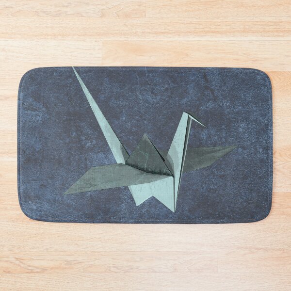 Item preview, Blue Folded Paper Crane Origami Bird Sculpture designed and sold by Ghoul Enterprises.