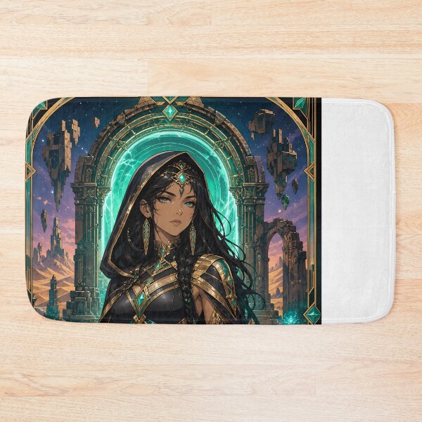 Item preview, Guardian of the Interdimensional Oasis — Emerald Cosmic Fantasy designed and sold by Apocalyptic Art Studio.