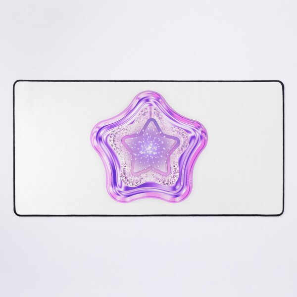 Item preview, 3D Chrome Purple Glowing Star Y2K Aesthetic designed and sold by MinimalAurashop.