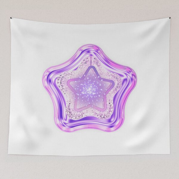 Item preview, 3D Chrome Purple Glowing Star Y2K Aesthetic designed and sold by MinimalAurashop.