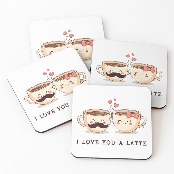 Item preview, I Love You A Latte - Cute Coffee Couple designed and sold by FemmePod.
