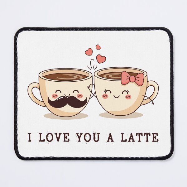 Item preview, I Love You A Latte - Cute Coffee Couple designed and sold by FemmePod.