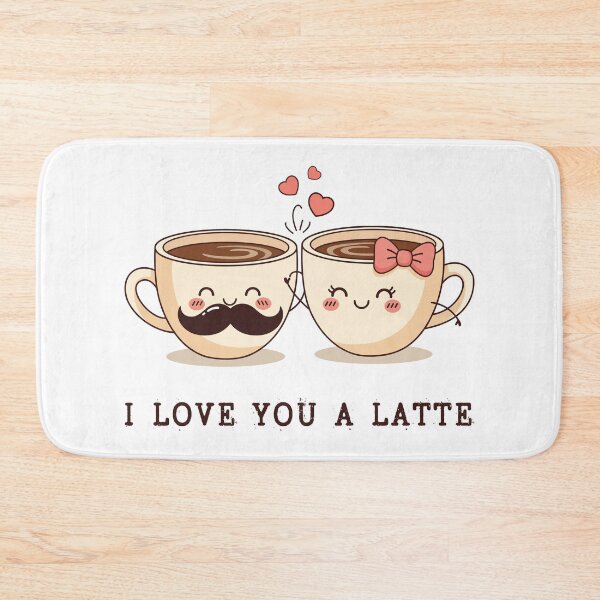 Item preview, I Love You A Latte - Cute Coffee Couple designed and sold by FemmePod.