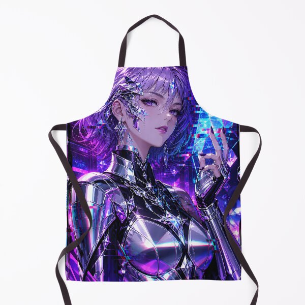 Item preview, Chrome Idol with Signal Error — Cyberpunk Anime Glitch designed and sold by Apocalyptic Art Studio.