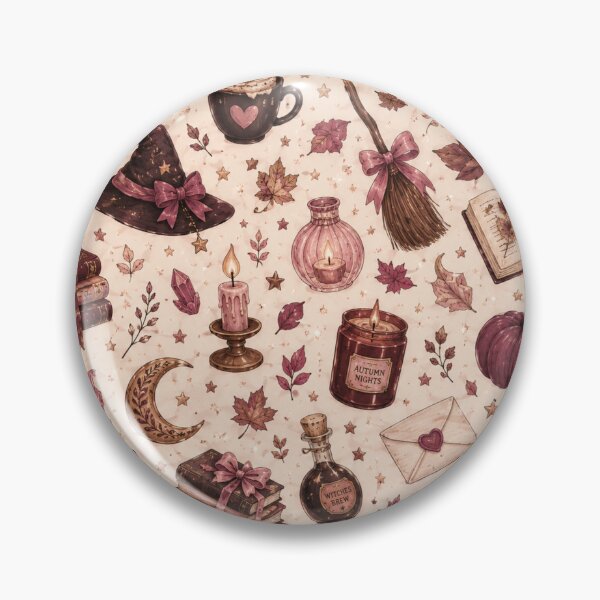 Item preview, Cozy Witchy Autumn Magic and Spell Books Pattern designed and sold by NinaVibeStudio.