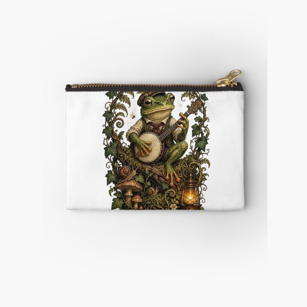 Item preview, Retro Frog Playing Banjo Vintage Cottagecore Wildflower designed and sold by BestCoolStuff.