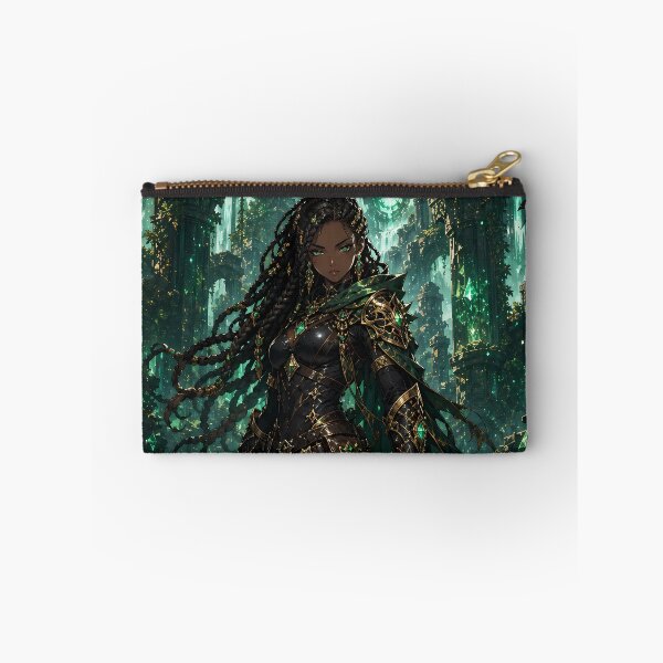 Item preview, Emerald Ruins Huntress — Mystic Forest Anime Fantasy designed and sold by Apocalyptic Art Studio.
