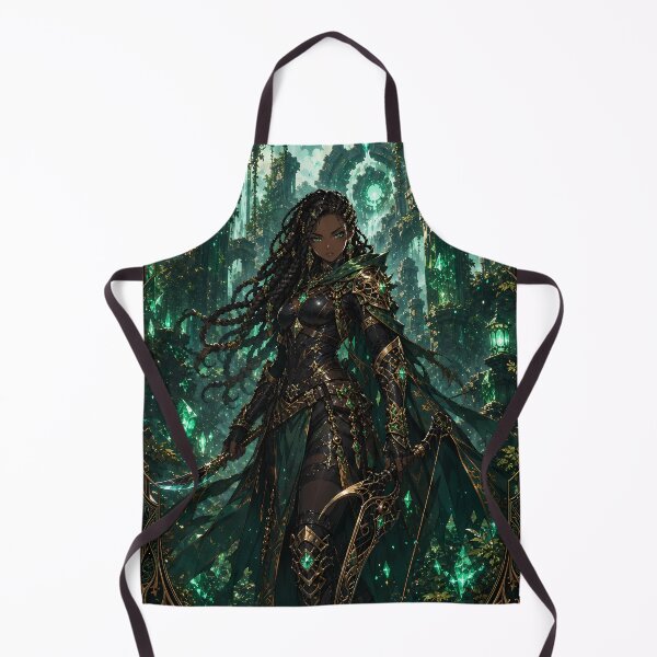 Item preview, Emerald Ruins Huntress — Mystic Forest Anime Fantasy designed and sold by Apocalyptic Art Studio.