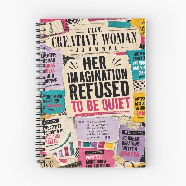Item preview, Creative Woman’s Imagination Vintage Newspaper Collage designed and sold by K3DreamKreations .