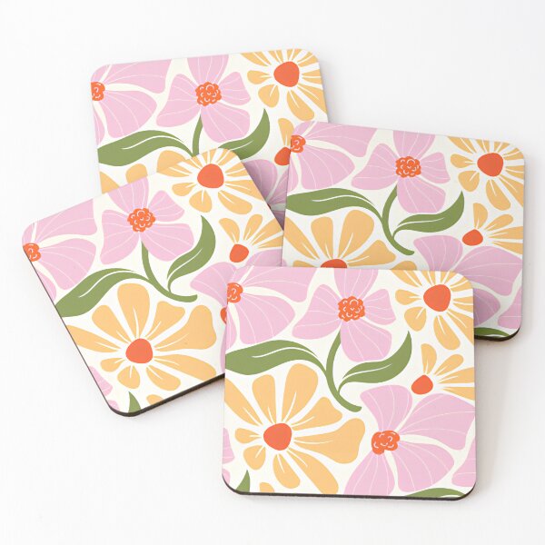 Item preview, Dreamy Pastel Lilac and Peach Floral Seamless Pattern designed and sold by LuxocaDesigns24.