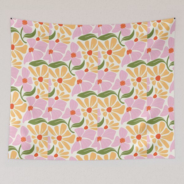 Item preview, Dreamy Pastel Lilac and Peach Floral Seamless Pattern designed and sold by LuxocaDesigns24.