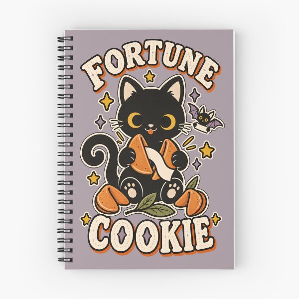 Item preview, Fortune Cookie Retro Black Cat Halloween Design designed and sold by  MAD's Recreation Studio.