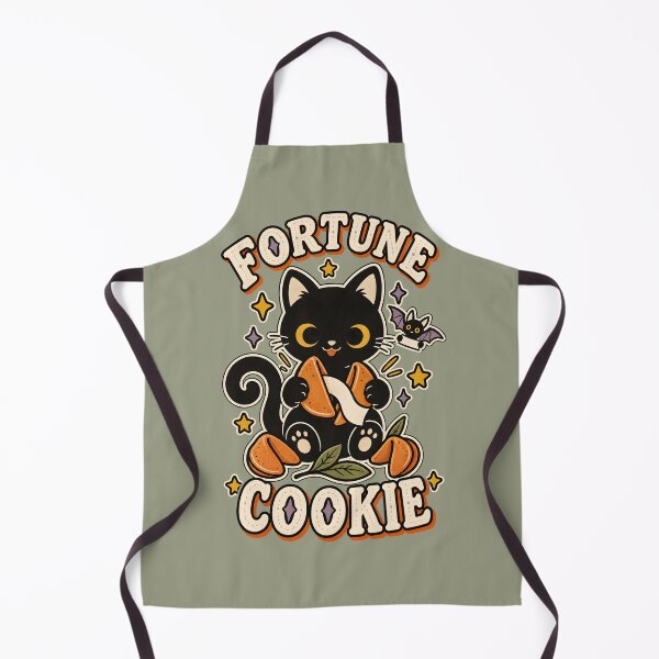 Item preview, Fortune Cookie Retro Black Cat Halloween Design designed and sold by  MAD's Recreation Studio.