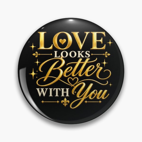 Item preview, Love Looks Better With You Black Gold Couple Gift designed and sold by AbsheerDesign.