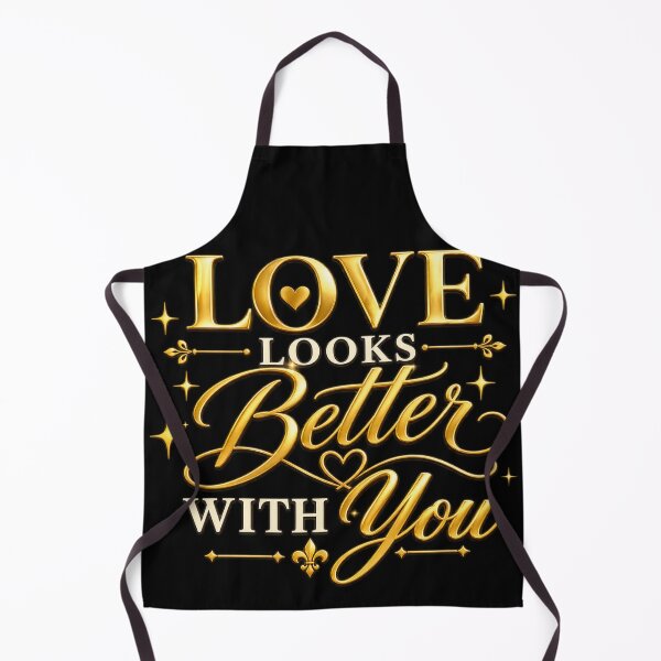 Item preview, Love Looks Better With You Black Gold Couple Gift designed and sold by AbsheerDesign.
