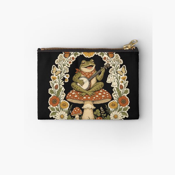 Item preview, Dark Cottagecore Frog Playing Banjo Goblincore designed and sold by BestCoolStuff.