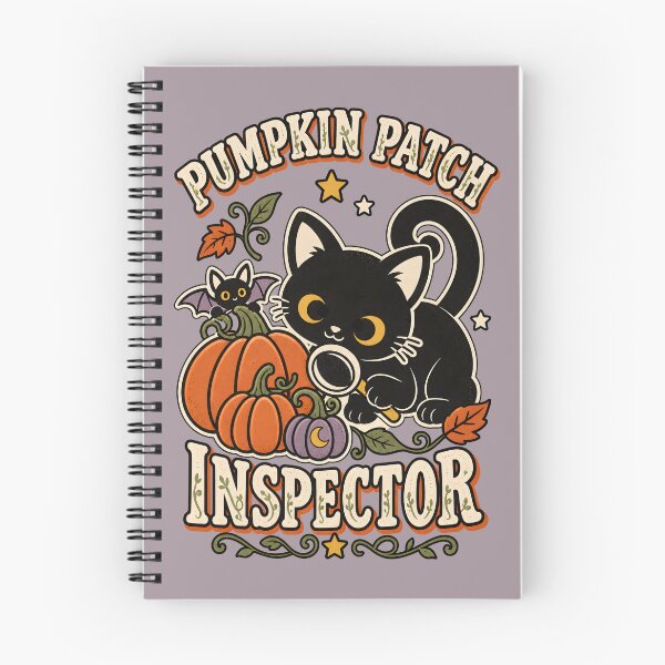 Item preview, Pumpkin Patch Inspector Retro Black Cat designed and sold by  MAD's Recreation Studio.