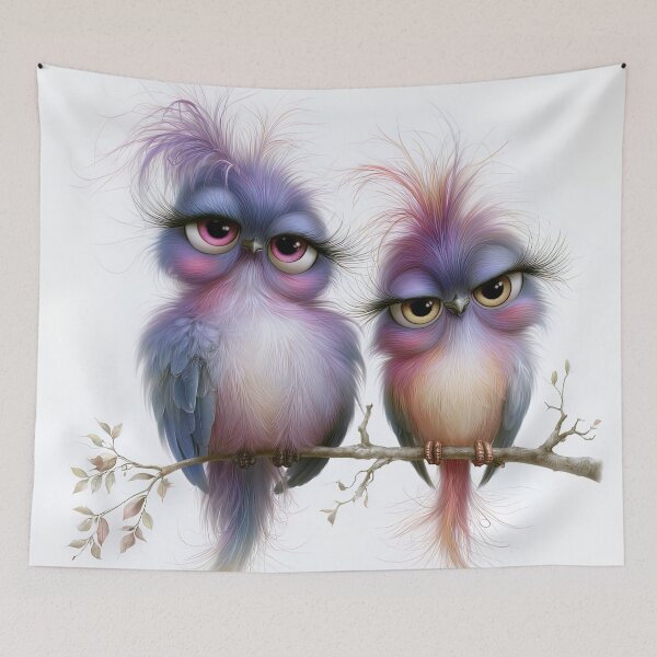 Item preview, Duo of the Sleepy Songbirds designed and sold by bloorose.