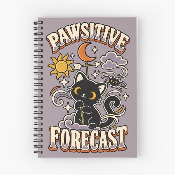 Item preview, Pawsitive Forecast Retro Black Cat Weather Humor designed and sold by  MAD's Recreation Studio.