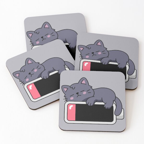 Item preview, Sleepy Cat Low Battery designed and sold by sweetfourty.