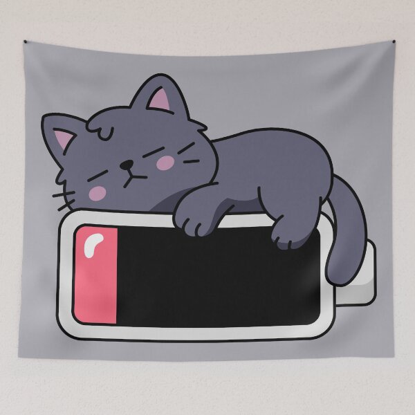 Item preview, Sleepy Cat Low Battery designed and sold by sweetfourty.