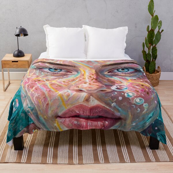 Item preview, Breathe Underwater - Acrylic Turquoise Ocean Portrait designed and sold by Surviving Monday Club.