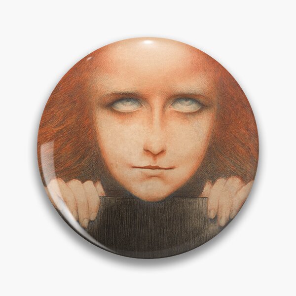 Item preview, Mysteriosa a.k.a. Portrait of Claire Merrill a.k.a. Portrait of Madame Stuart Merrill by Jean Delville, 1892 designed and sold by Hedrin.