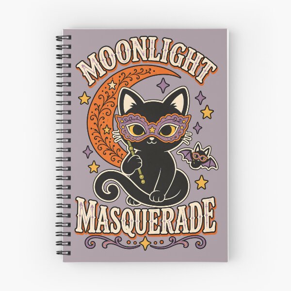 Item preview, Moonlight Masquerade Elegant Black Cat Halloween designed and sold by  MAD's Recreation Studio.