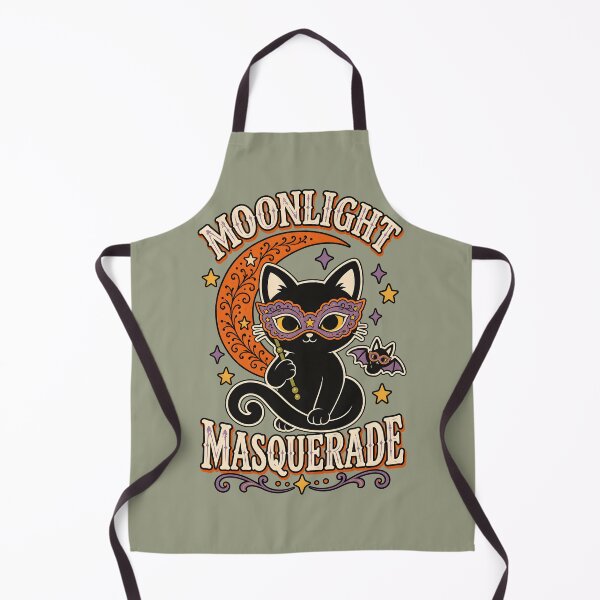 Item preview, Moonlight Masquerade Elegant Black Cat Halloween designed and sold by MAD's Recreation Studio.