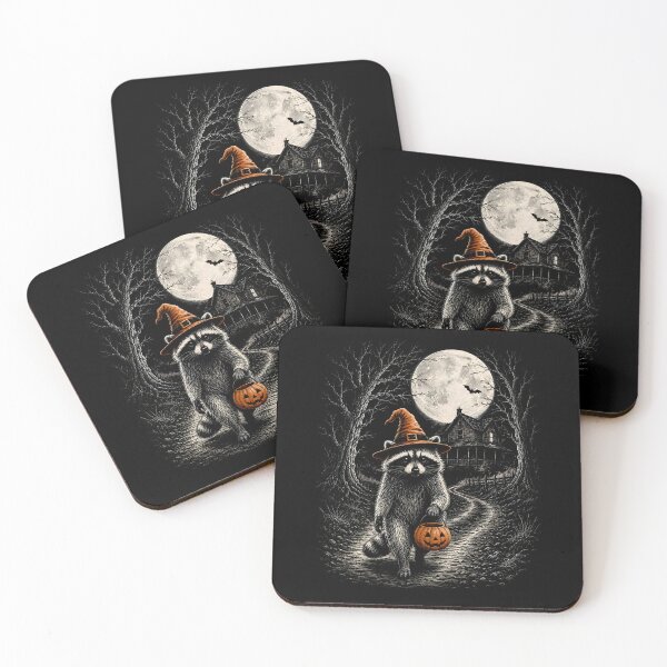 Item preview, Halloween Racoon With Pumpkin, Trick or Treat Shirt designed and sold by MalwasBasket.