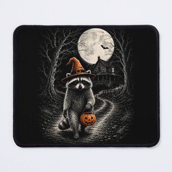 Item preview, Halloween Racoon With Pumpkin, Trick or Treat Shirt designed and sold by MalwasBasket.