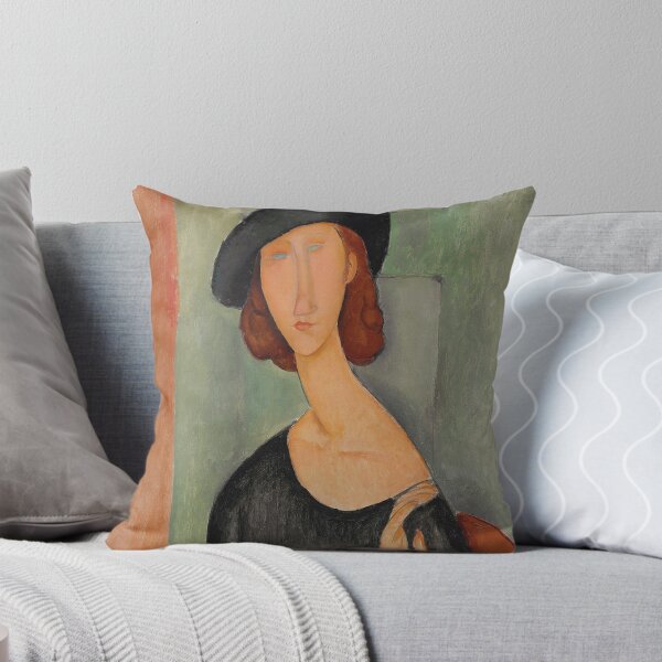 Item preview, Vintage Portrait Wall Art, Jeanne Hébuterne in a Hat, Amedeo Modigliani Art Print designed and sold by RickE.